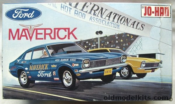 Jo-Han 1/25 Ford Maverick - Stock or Funny Car 'Johnnies Speed Shop East Detroit - 429 Runnin' Free' or 'Bronco Bill The Kar Korral Scottsdale AZ Wild Breed', C1370-200 plastic model kit